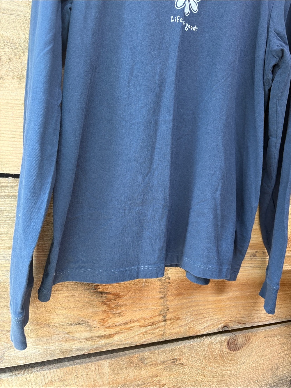 Life Is Good Long-Sleeve Crusher Tee - Navy - Picture 4 of 7